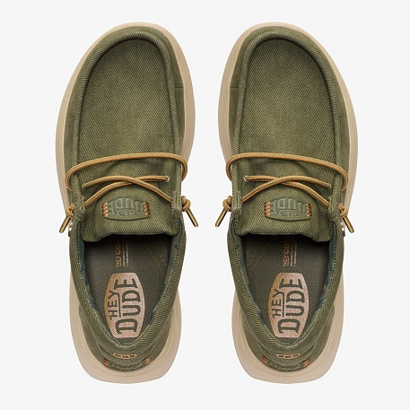Кроссовки Hey Dude Wally COMF Worn Twill BBOG
