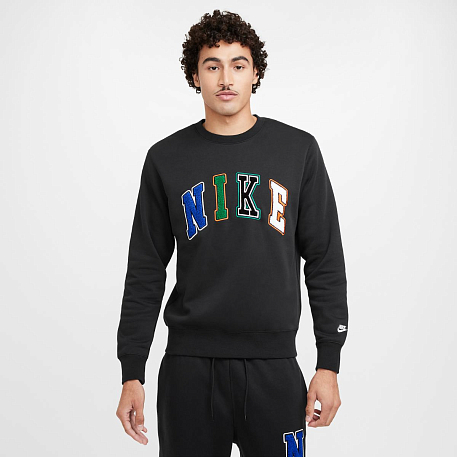 Толстовка NIKE M NK CLUB BB CREW LETTERS