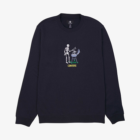 Толстовка Converse Grilling Skeleton Graphic Crew Black