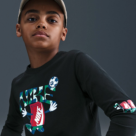 Футболка с длинным рукавом NIKE K NSW TEE LS BOXY SLIDE