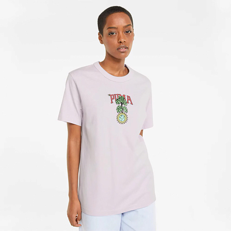 Футболка PUMA Downtown Relaxed Graphic Tee Lavender Fo