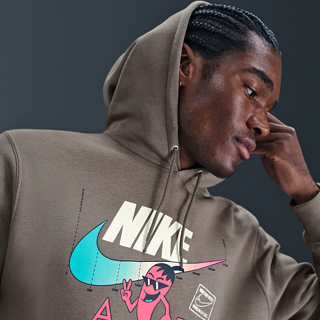 Толстовка NIKE U NSW HDY CLUB OC MED GFX SEGB