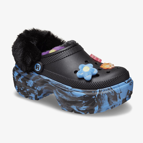 Клоги CROCS HAPPYSOCKSXCROCSSTOMPBUNDLE BLK/TL