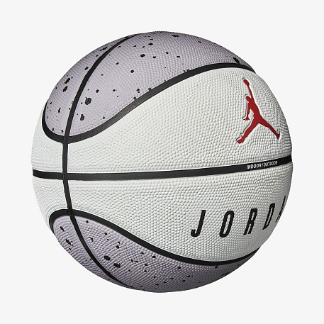 Мяч баскетбольный JORDAN PLAYGROUND 2.0 8P DEFLATED CEMENT GREY/WHITE/BLACK/FIRE RED 05