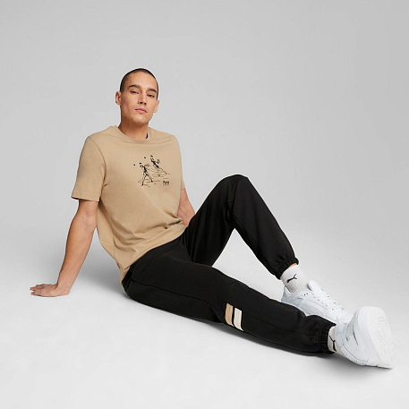 Футболка Puma TEAM Graphic Tee Prairie Tan