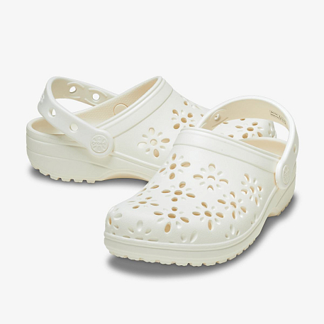 Клоги CROCS Classic  Floral  Cut  Out Clog Chk