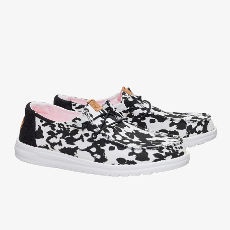 Кроссовки Hey Dude Wendy Inky Cow SnWBlk