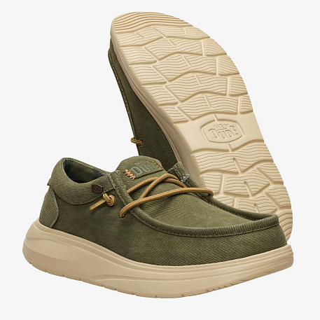 Кроссовки Hey Dude Wally COMF Worn Twill BBOG
