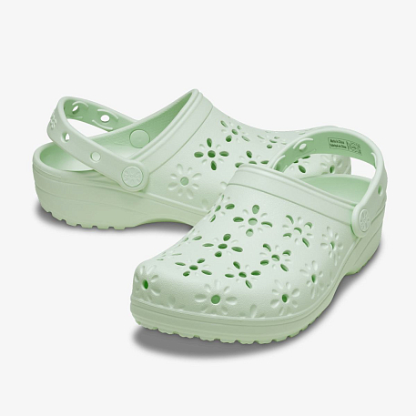 Клоги CROCS Classic  Floral  Cut  Out Clog Chk